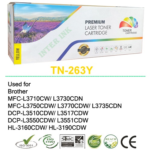 ตลับหมึก Brother TN-263 (สีเหลือง) Color Box