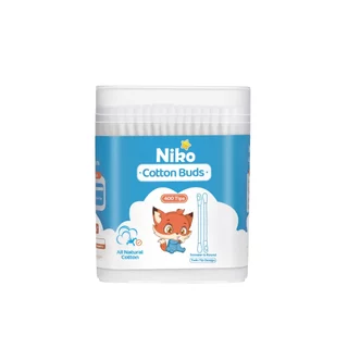 Niko สำลีก้านกระดาษ สำหรับแคะหู หัวเล็ก 200 ก้าน คอตตอนบัตแคะหู