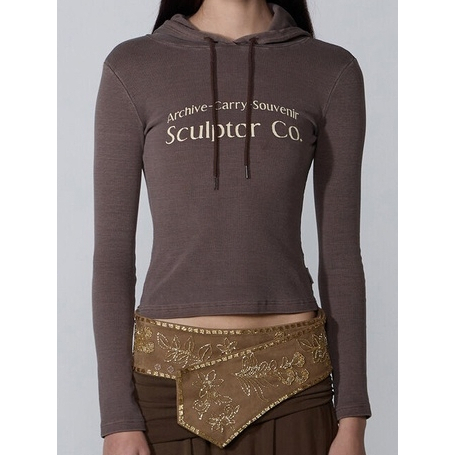 Sculptor Archive Pigment Hoodie Tee (Dusty Ivory, Dusty Charcoal)