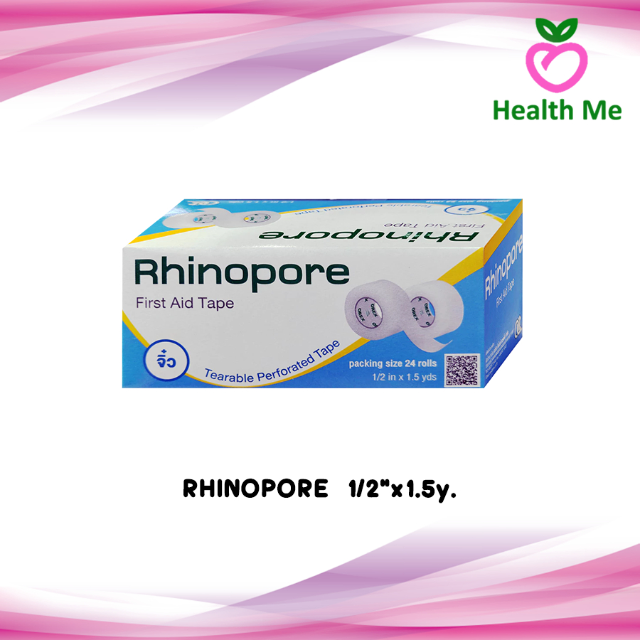 (ยกกล่อง) Rhinopore ไรโนพอร์ เทปใสใช้แต่งแผล มีหลายขนาด เทปพลาสติกใส โปร่งแสง ฉีกง่าย