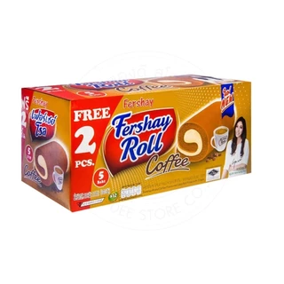 เฟอร์เชย์ Fershay เค้กโรล เฟอร์เชย์โรล เฟอร์เชย์เค้ก กลิ่นใบเตย กาแฟ วานิลลา ช็อคโกแลต กล่องใหญ่ 240 กรัม 12+2 (14 ชิ้น)