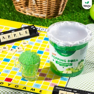 Tenju ไข่มุกป๊อป รสแอปเปิ้ลเขียว 1.2 กิโลกรัม มุกป๊อป Green apple popping boba topping (ตรา เทนจู)