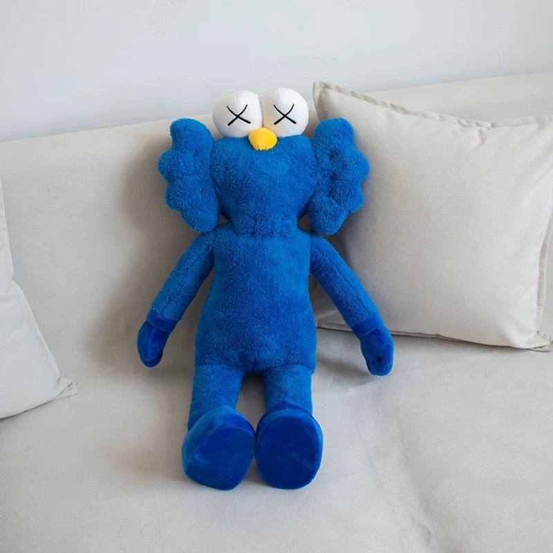 𝘽𝙇𝙐𝙀 𝙆𝘼𝙒𝙎 𝘿𝙊𝙇𝙇 50𝘾𝙈 ตุ๊กตาคาแรคเตอร์ KAWS สีฟ้าสด นุ่มนิ่มน่ากอด แต่งห้องก็เท่ เล่นก็เพลิน 💙🧸