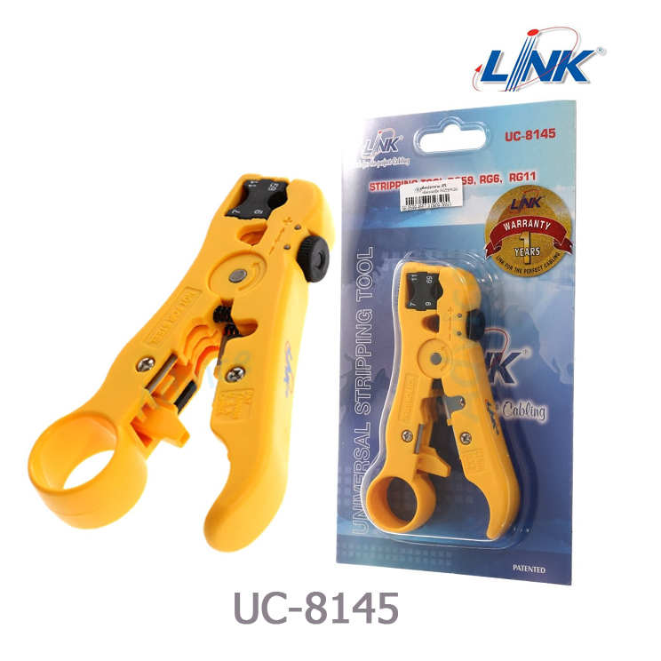 คีมปอกสาย ทีวี/กล้องวงจรปิด RG59/RG6/RG11 LINK (UC-8145) ของแท้ประกัน 1ปี