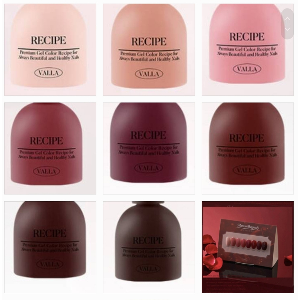 แยกขายสีเจลValla #VS60-67🇰🇷Maroon Burgundy collection 8 สีโทนRed Wine🇰🇷ของแท้จากเกาหลี🇰🇷พร้อมส่ง