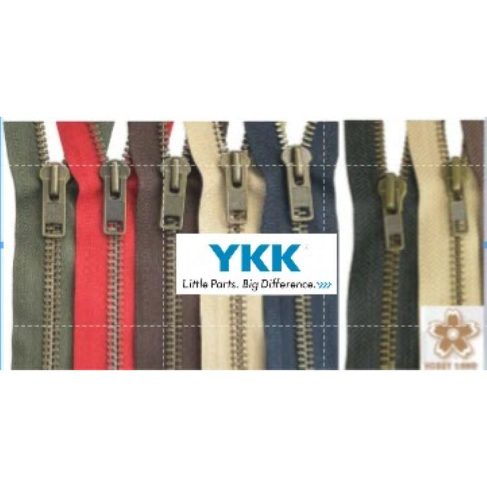 ซิปญี่ปุ่น YKK เบอร์ 3 ฟันโลหะ ทองเหลืองรมดำ  มีขนาด  6นิ้ว ,8นิ้ว,1นิ้ว0,12นิ้ว,14นิ้ว,16นิ้ว,18นิ้ว ของแท้คะ