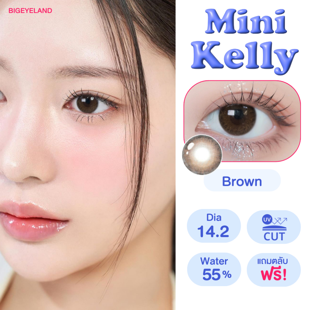 คอนแทคเลนส์ Mini Kelly Brown (Kitty Kawaii) ขนาดมินิ 🌷