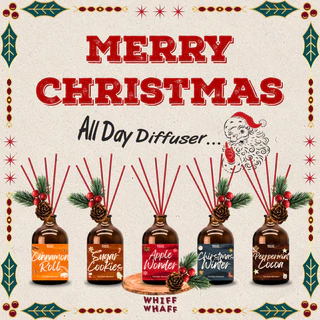 Whiffwhaff Christmas All Day Diffuser ก้านไม้หอมกระจายกลิ่นปรับอากาศ กลิ่นคริสมาสต์ Best Moment Edition ของขวัญ ปีใหม่