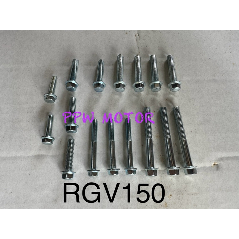 น๊อตเครื่องซ้ายขวา Suzuki rgv150 (16 ชิ้น)
