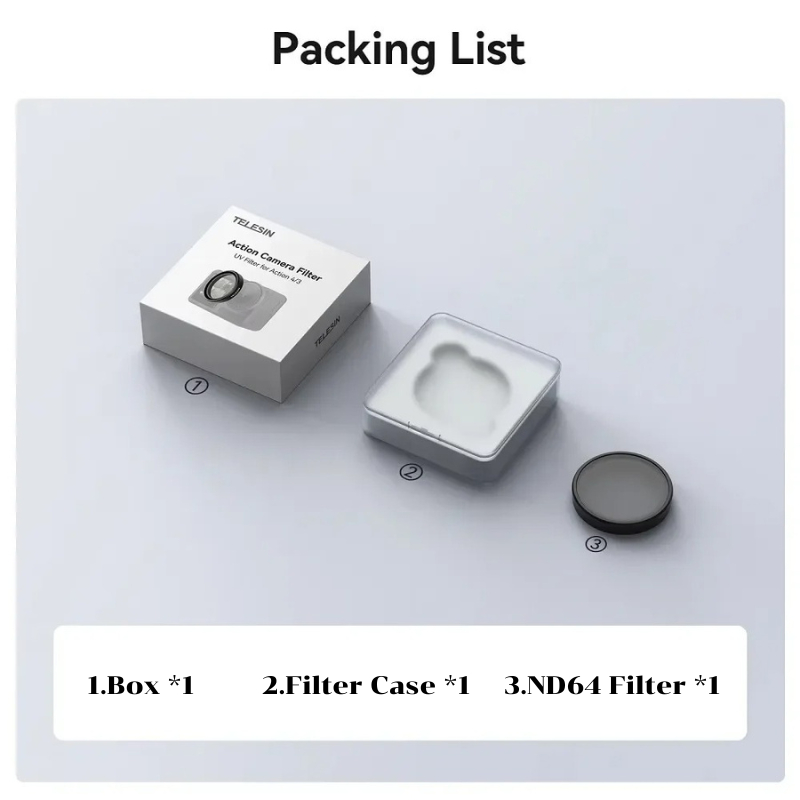 Telesin ND64 (Neutral Density Filters) For DJI Osmo Action 5Pro/4/3