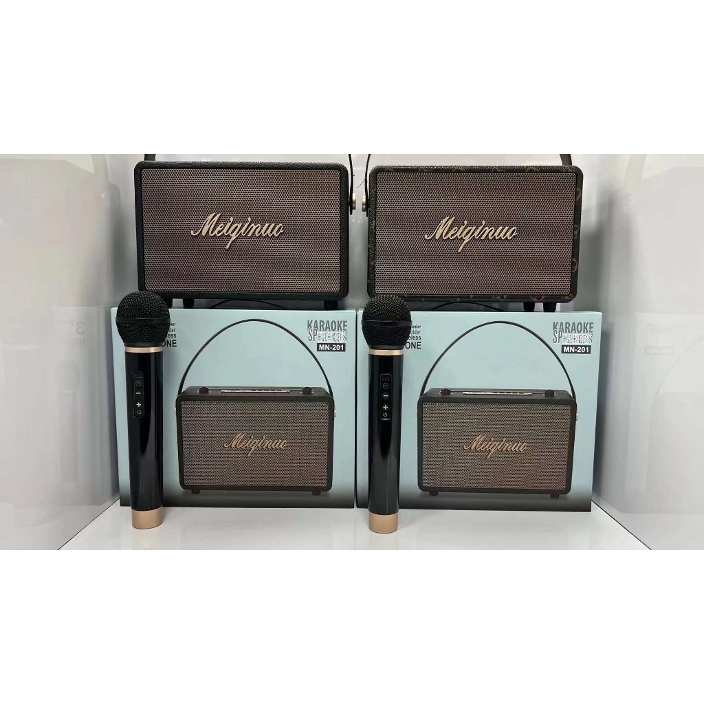 2024、MN-201ลำโพงบลูทูธ ลำโพงบลูทูธเบสหนัก ไร้สายลำโพงพกพา ลำโพงคอมพิวเตอร์ ลำโพงลำโพง แถมไมค์ลอย 1 ต