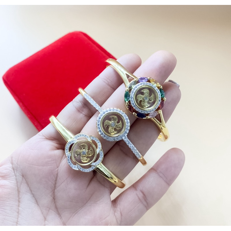 กำไลกังหัน ขนาดfree size ปรับได้ตามขนาดข้อมือ (กังหันหมุนได้)