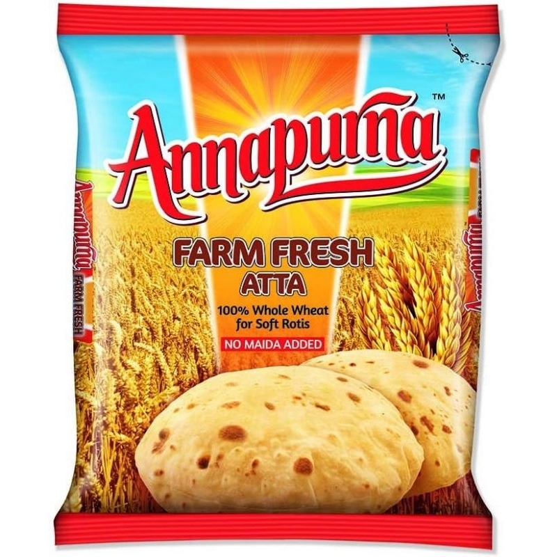 แป้งโฮลวีทเนื้อละเอียด 100% ขนาด 1 กิโลกรัม Whole Wheat flour atta