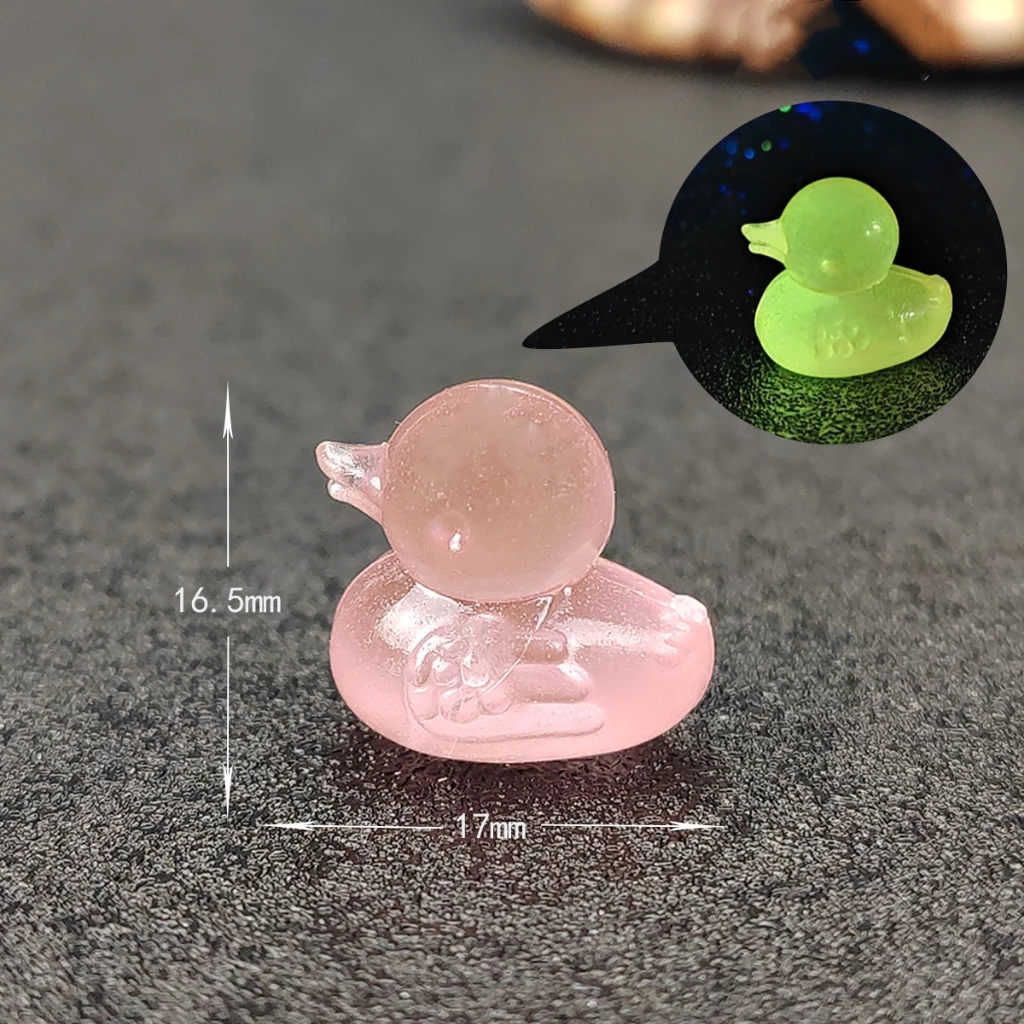 Mini Luminous ตุ๊กตาเป็ดน้อยเรซิ่น ของเล่นสุ่มตัวเลขตกแต่งบ้าน thumbnail 7