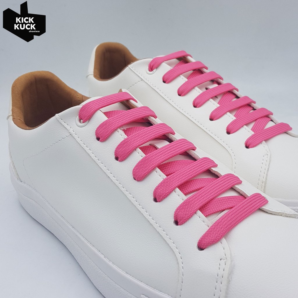 (หนา2ชั้น ไม่บาง สีใหม่28สี) (KICKKUCK) เชือกรองเท้า (คิกคัก) (ทรงแบน) 120 cm. สำหรับรองเท้ากีฬาและลำลอง มาตรฐานส่งออก