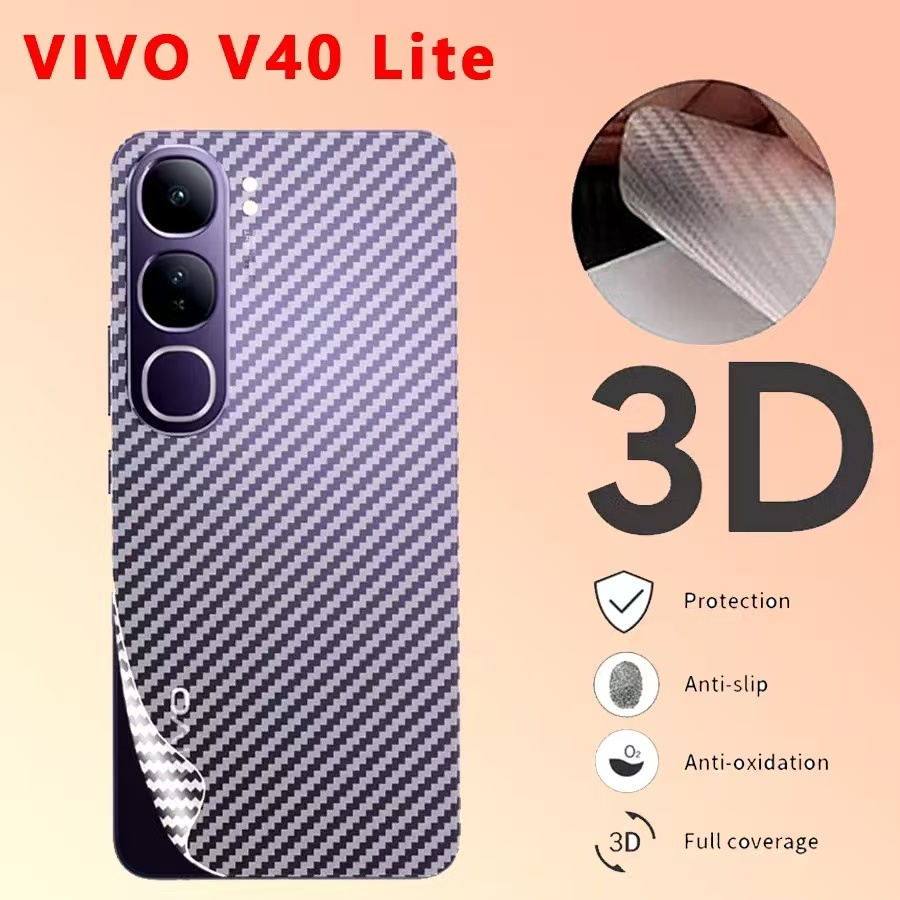 Vivo Y39 5G/Vivo Y04/Vivo Y29S 5G/Vivo V50/Vivo Y29/Y300 5G/Vivo Y19S(ส่งในไทย)ฟิล์มหลังลายเคฟล่าViv