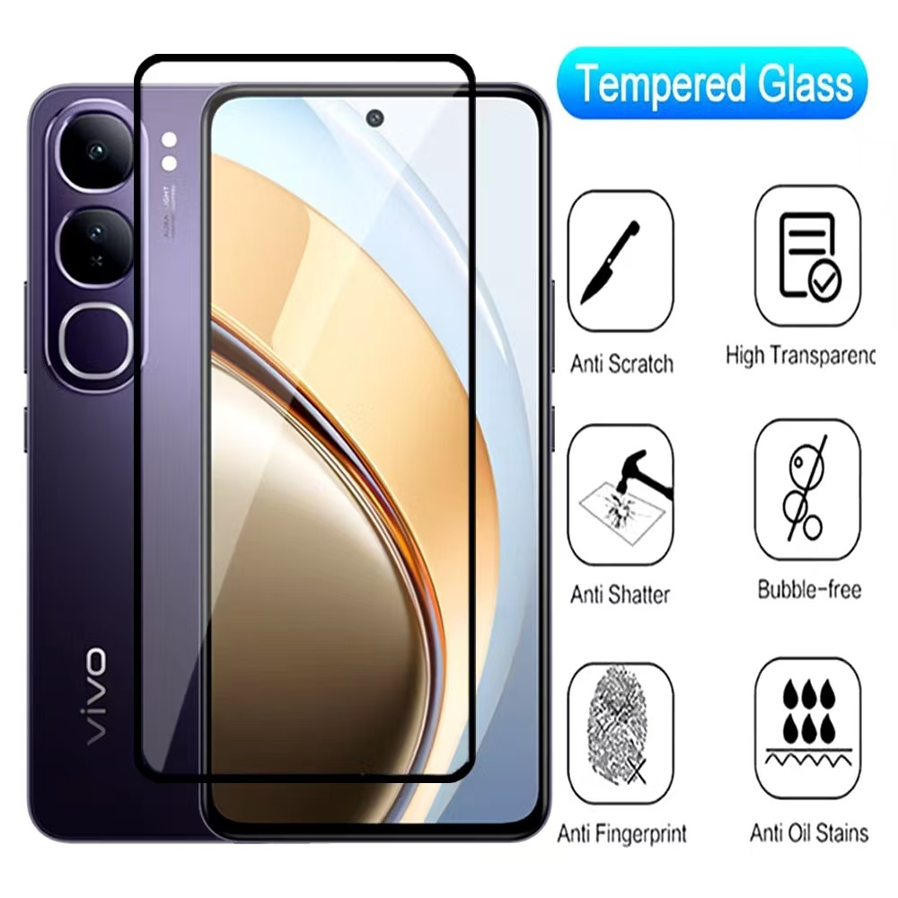 Vivo Y300 5G/Vivo Y200 5G(พร้อมส่งในไทย)ฟิล์มกระจกเต็มจอVivo V40 Lite/Vivo Y19S/Vivo Y200 5Gตรงรุ่น