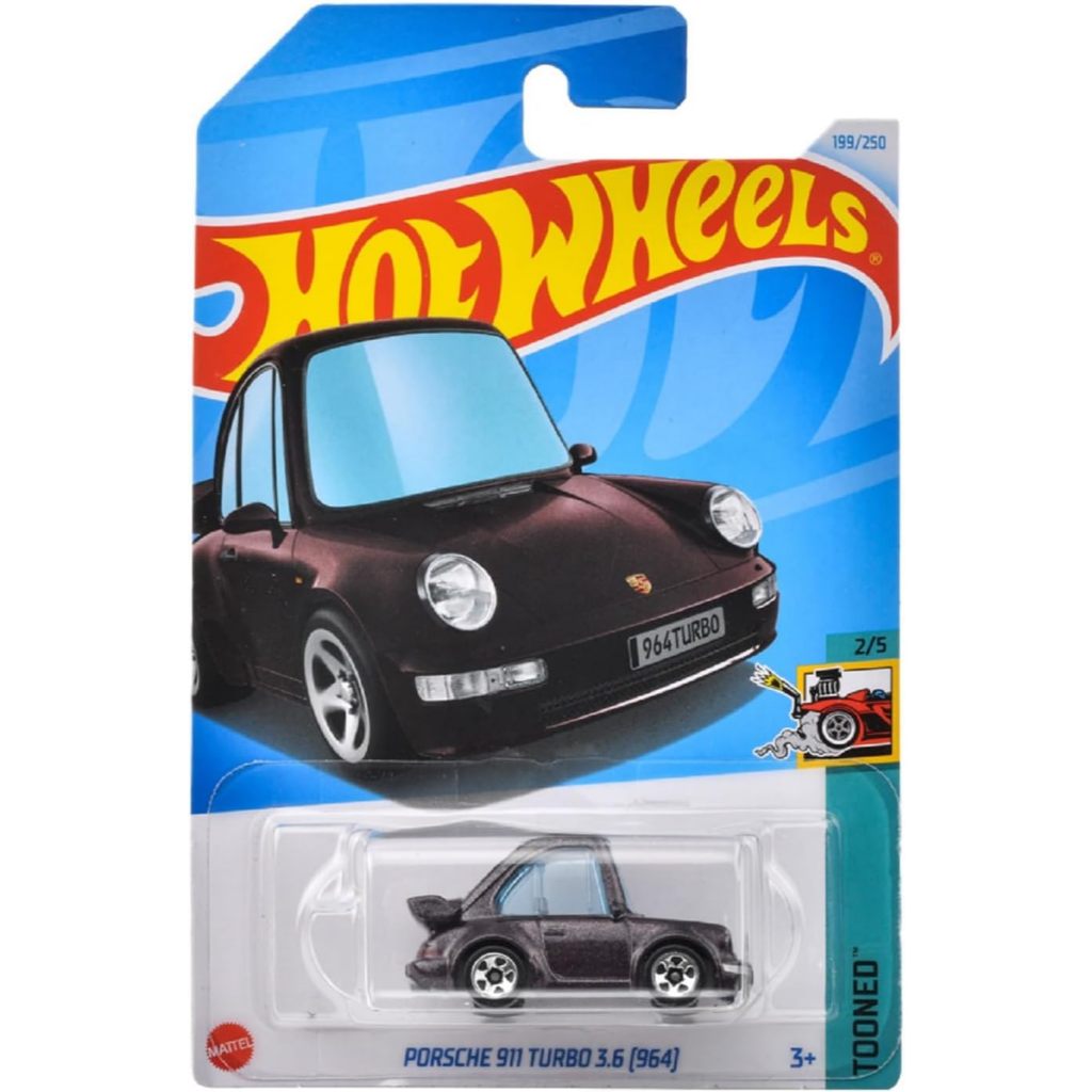 รถเหล็ก HOTWHEELS ของแท้ Porsche 911 Turbo 3.6 (964) (Purple)(HW2024_#199)