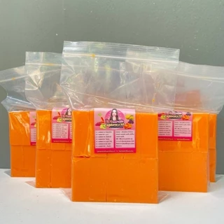 สบู่​หัวเชื้อกลูต้า​ สบูู่ระเบิดขี้ไคล​ 10​ก้อน​ 500กรัม​ (แถมตาข่าย1ใบ)​