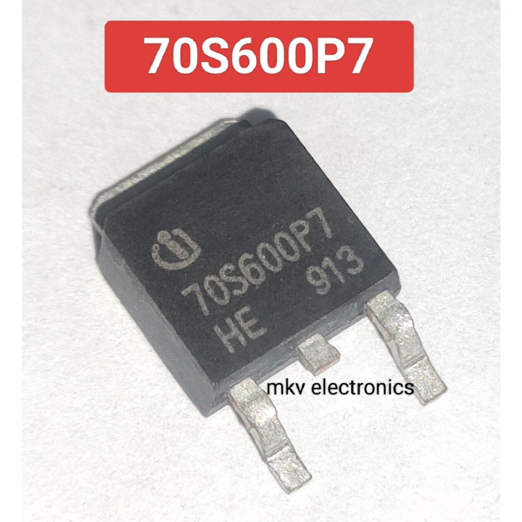 (1ตัว) 70S600P7 ของแท้ มอสเฟต MOSFET N-Channel 5A 700V TO-252 (รหัสสินค้า M02732)