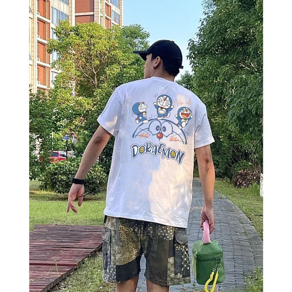 TeeTwoOne โดราเอมอ นเสื้อยืด OVERSIZE “DORAEMON”ผ้า COTTON 100 เสื้อ doraemon ไม่ต้องรีด เสื้อยืดผู้ชาย unisex