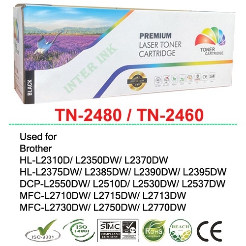 หมึกเลเซอร์ Brother MFC-L2715DW / L2750DW / L2770DW (TN-2480) สีดำ Full Color