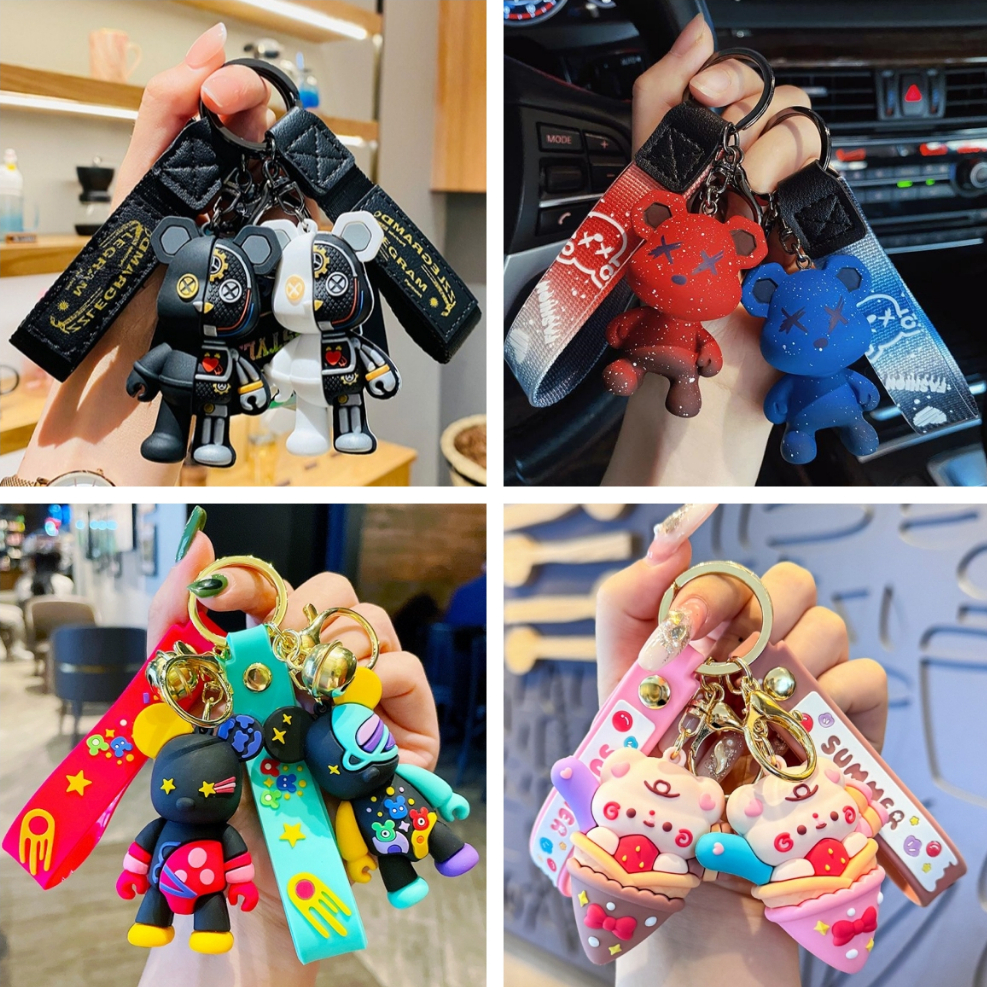 {พร้อมส่งจากไทย} พวงกุญแจแฟชั่น พวงกุญแจหมี พวงกุญแจคู่รัก Bear series น้องหมีน่ารัก พวงกุญแจฮิต 🐻🧸🐼