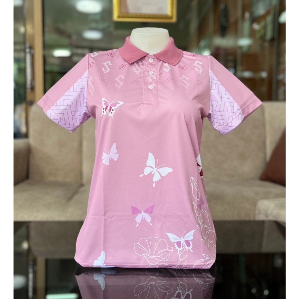 เสื้อโปโล “ลายขอผีเสื้อ” ผ้าไมโครเกรด PREMIUM พร้อมส่ง POLO SHIRT