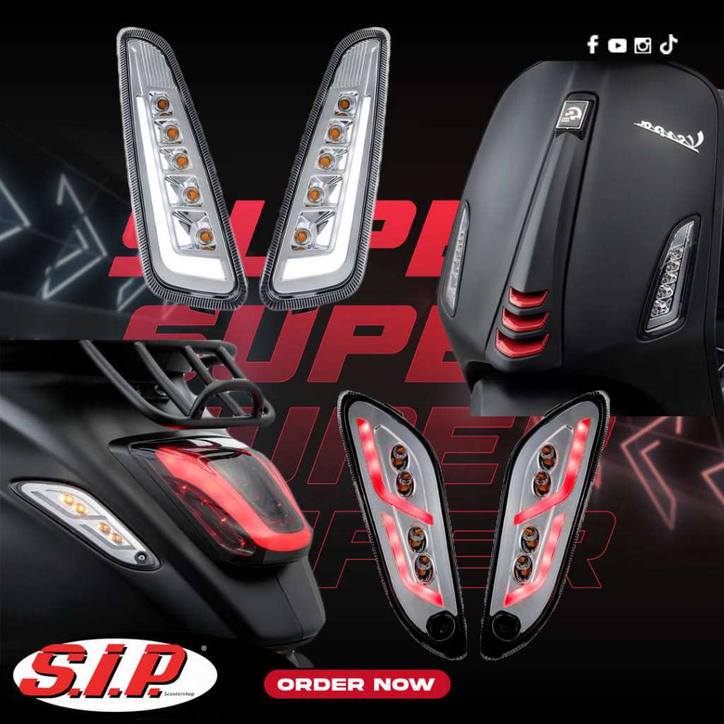 ไฟเลี้ยวหน้าหลัง SIP สีใส สำหรับ VESPA SPRINT / PRIMAVERA 125-150