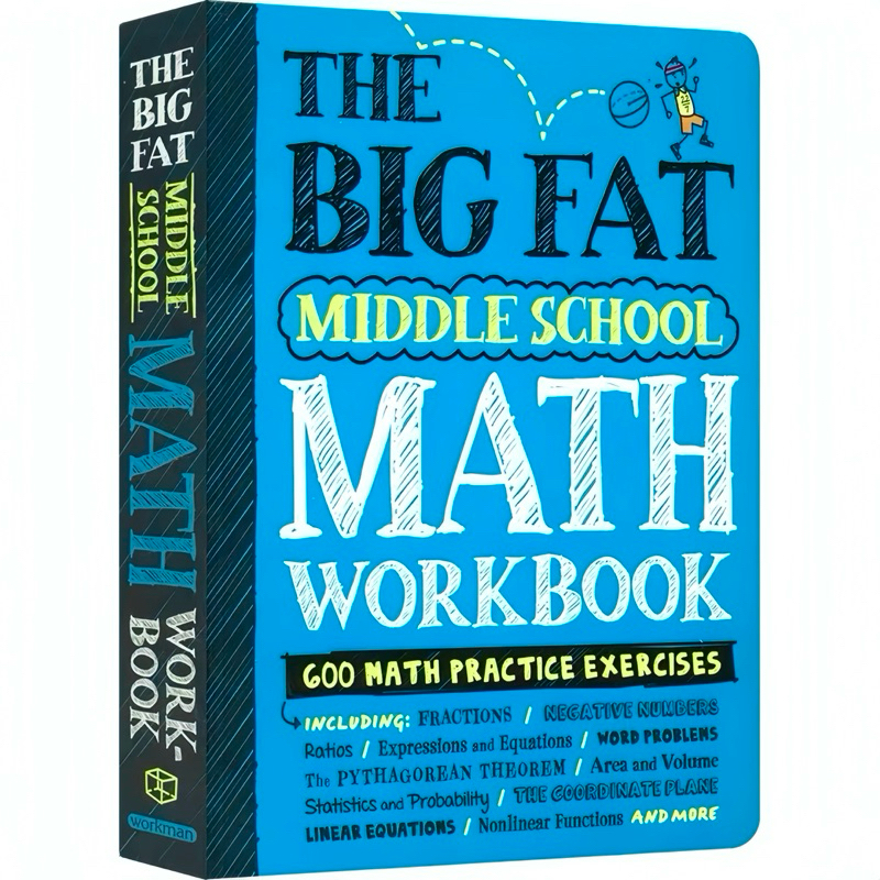 Everything You Need to Ace in One Big Fat Notebook: Middle School Math Workbook: 600 Math Practice Exercises,Ages:11+