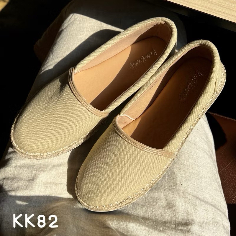 พร้อมส่ง KIMKUNG รองเท้าคัทชู ผ้าแคนวาส KK81/KK82 รองเท้าคัทชูผู้หญิง คัทชู ส้นแบน
