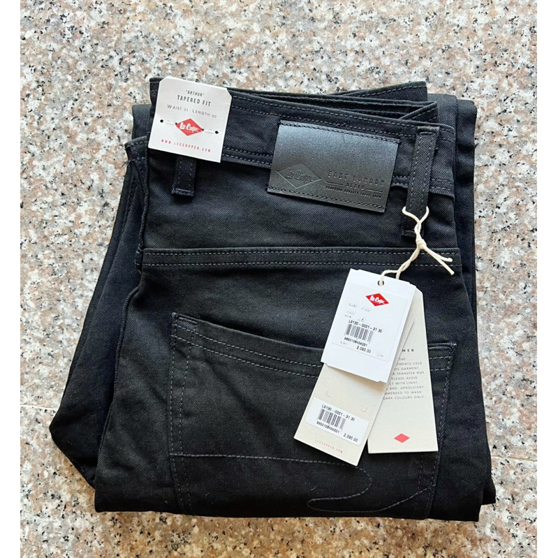 LEE Cooper Super Black ยีนส์ชาย กระบอกเล็ก ผ้ายืด ของแท้จาก Shop