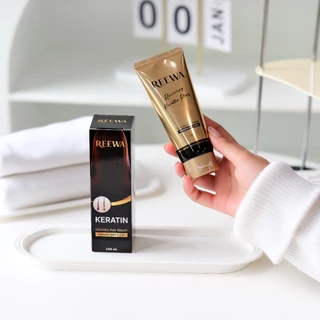REEWA เคราตินสด กล่องดำ บำรุงผมเสีย ลดชี้ฟู ผมนุ่มลื่น มีน้ำหนัก Keratin 100g