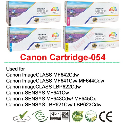 หมึกเลเซอร์ Canon Cartridge-054 (สีดำ/ สีฟ้า/ สีเหลือง/ สีแดง) Full Color