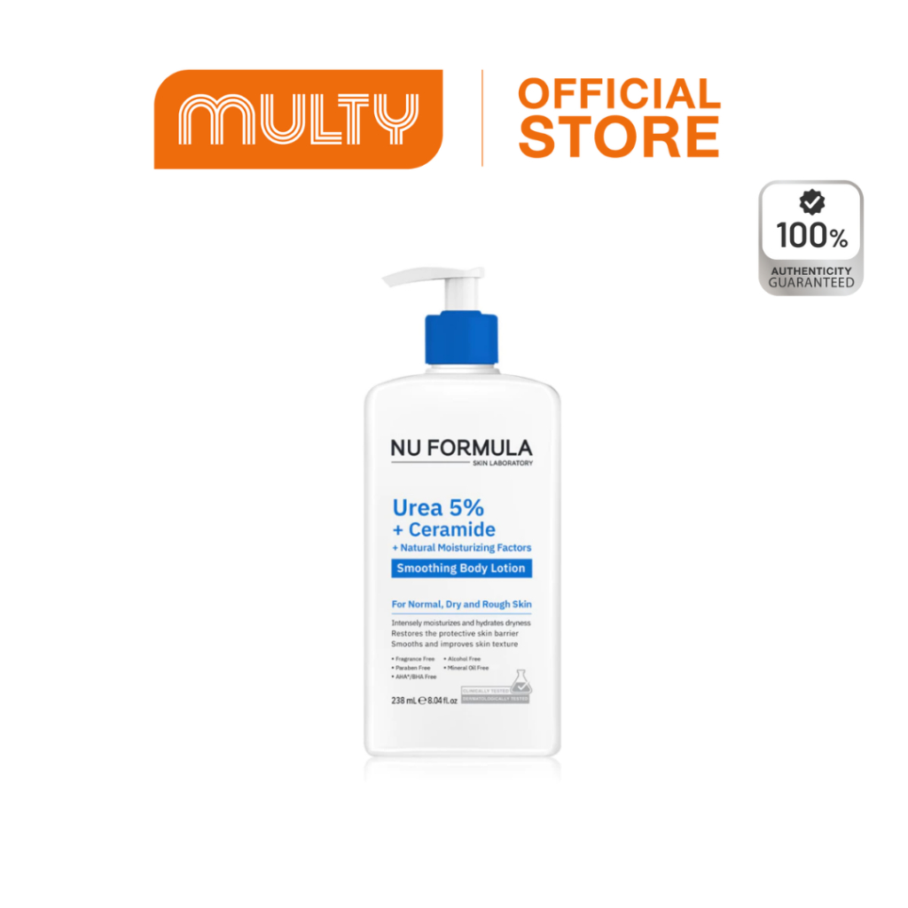 Nu Formula Urea 5% + Ceramide + Natural Moisturizing Factors Smoothing Body Lotion 238ml. บอดี้โลชั่