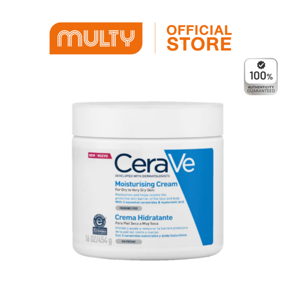Cerave Moisturising Cream #16 oz.,454 g ครีมบำรุงผิวหน้าและผิวกาย