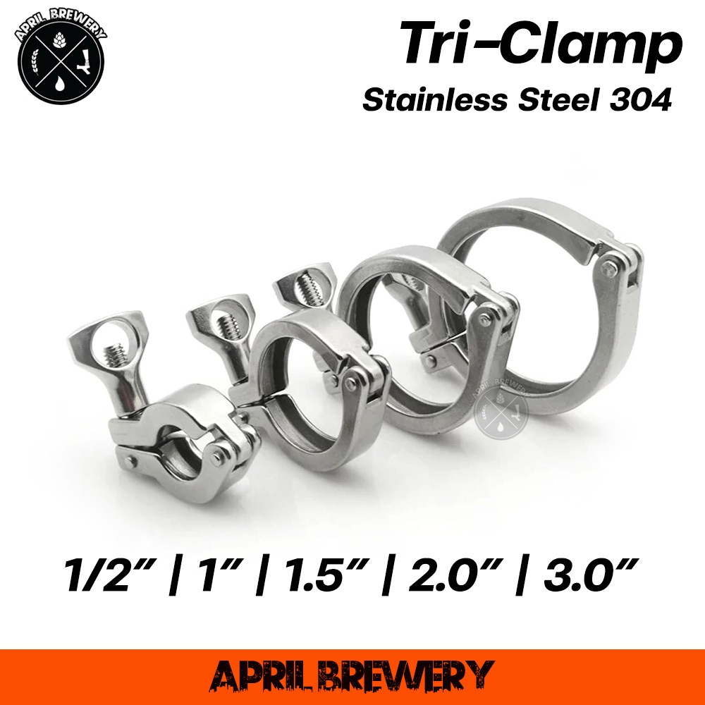 Tri Clover Tri Clamp For Ferrule แค้มปลดเร็ว 1/2" 1นิ้ว | 1.5 นิ้ว | 2 นิ้ว Quick-Release แคล้มป์ เฟอร์รูล สเตนเลส