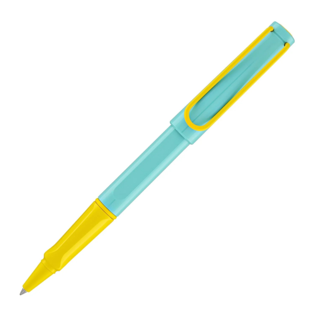 LAMY Safari Pina Colada Rollerball Pen Special Edition 2024 (ปากกาลามี่ ด้ามสีฟ้าอมเขียวพาสเทล คลิปสีเหลือง)