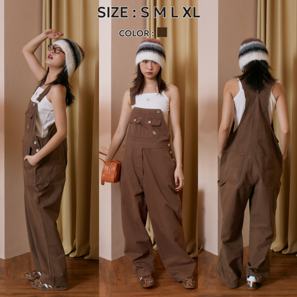 (PRE 20-25 วัน)Bemingjeans054(S-XL) - Beming Overalls Jumsuit เอี๊ยมรุ่นใหม่ ผ้ายีนส์นิ่มใส่สบาย เอี๊ยมปรับได้