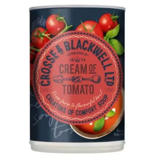 Crosse & Blackwell Cream Of Tomato Soup 400g - ซุปกระป๋องครีมและมะเขือเทศ ตรา ครอสแอนด์แบล็กเวลล์ ขนาด 400 กรัม