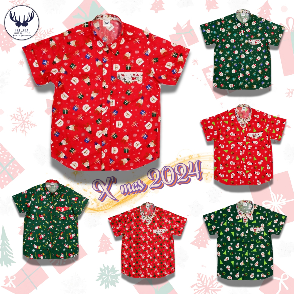 เสื้อเชิ้ตเด็ก ลายคริสต์มาส ชุดที่ 1