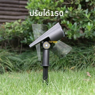 ค่าไฟฟ้าเป็นศูนย์โคมไฟสนาม ไฟโซล่าเซลล์ LED แสงขาว/เหลือง ส่องต้นไม้และสวน พลังงานแสงอาทิตย์ 0ค่าไฟ Solar light ไฟโซลาร์