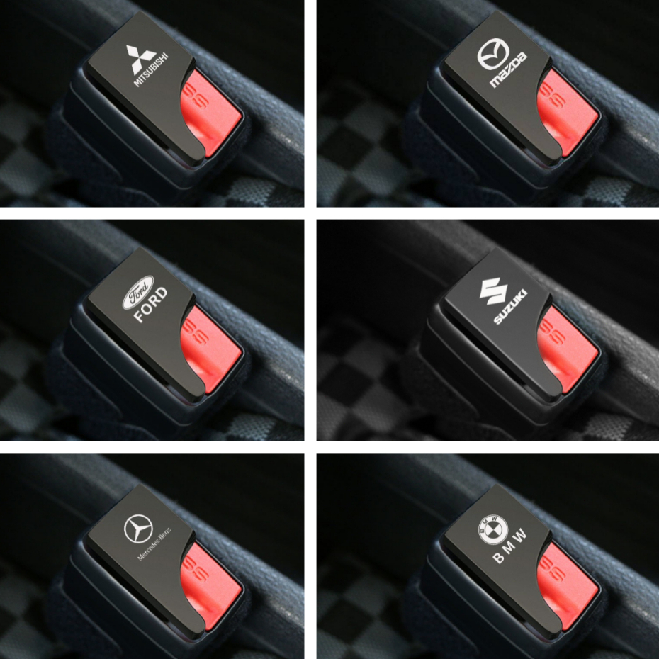 BMW Mitsubishi Ford Mazda Benz HAVAL Suzuki ความปลอดภัยของรถนิรภัยเข็มขัดนิรภัยเข็มขัดหัวเข็มขัด Alarm Canceler 1PCS