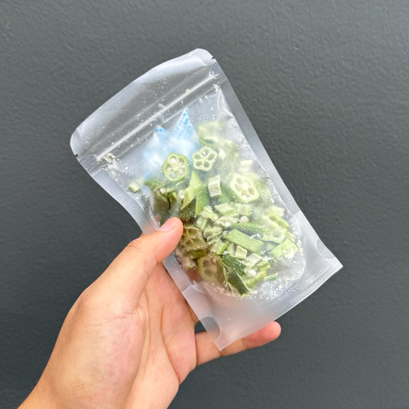 Freeze Dried Okra 5g กระเจี๊ยบฟรีซดราย ขนมนก ผสมกับอาหาร นกกัดง่าย โดยเฉพาะนกขนาดเล็ก ขนมนกแก้ว อาหารนก
