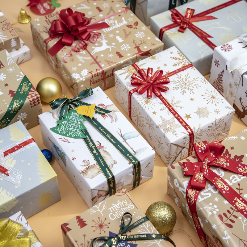 กระดาษอ่อนสำหรับห่อของขวัญคริสต์มาส 50*73cm Christmas gift wrapping paper
