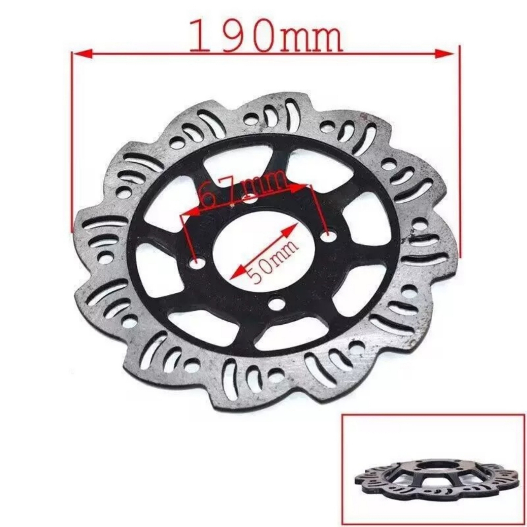 จานเบรครถมอเตอร์ไซค์วิบาก 190mm สำหรับรถ 50cc70cc90cc110cc125cc CRT50 XR Off-Road