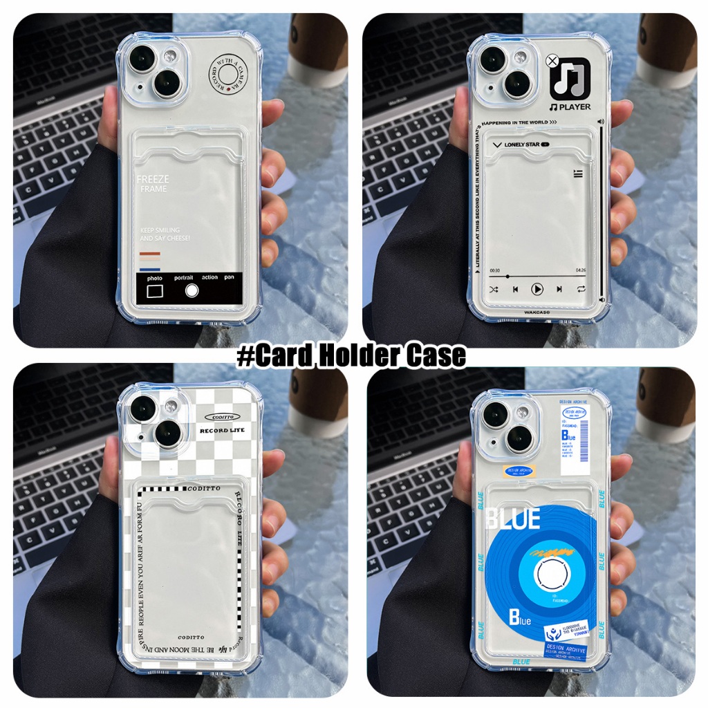 COD For เคส Xiaomi Redmi 14C 13 Note 11 9C 10A 12 9 8 Poco X3 Pro Lite 5G NE กล่องใส่บัตร การ์ดผู้ถือ เคสซิลิโคนใ