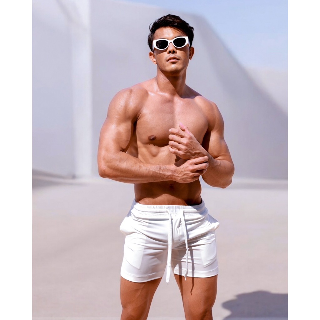 HS18 กางเกงขาสั้นลำลอง ทรงพอดีตัว Awesome sport