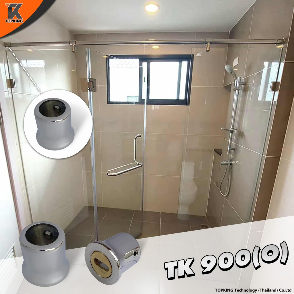 ตัวยึดกระจกกันแกว่ง Stainless 304 ตัวร้อยท่อ กันแกว่ง ข้อยึดท่อกลม รุ่น TK900(0)