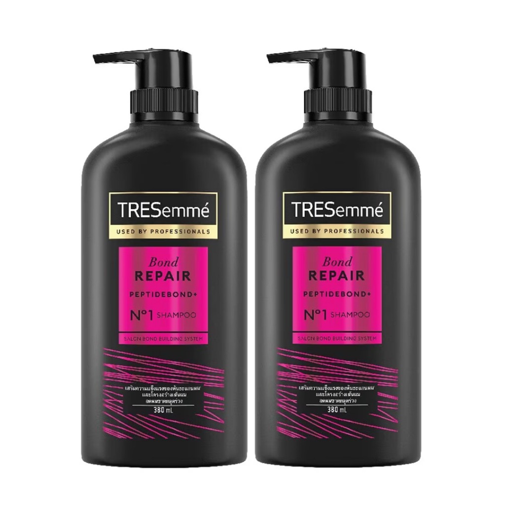 TRESEMME Shampoo Platinum Strength 380ml. เทรซาเม่ แชมพู ลดผมร่วง แพลตทินั่ม สเตรง (แพคคู่)